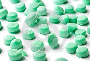 Mint candies. Menthol bonbons