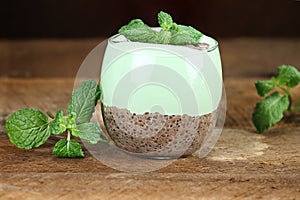 Mint Chocolate Chia Seed Pudding