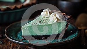 Mint Chocolate Pie Slice