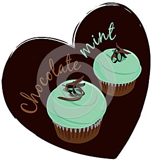 Mint cupcackes