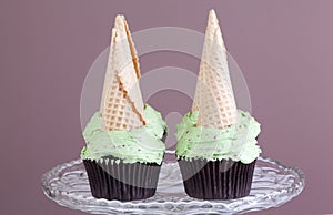 Mint cupcakes