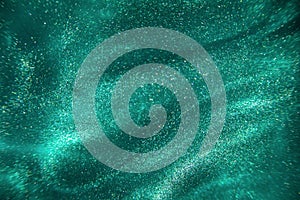 mint glitter shimmering magic bokeh background