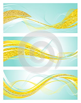 Mint And Gold Banner Templates