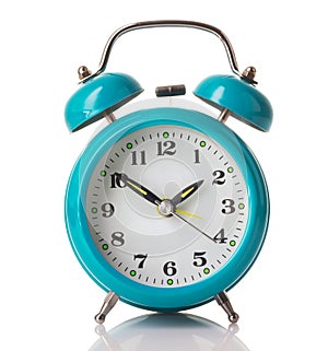 Mint green alarm clock photo