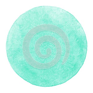 Mint green, aqua color watercolor round background