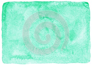 Mint green watercolor background with uneven edges