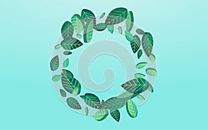 Mint Leaf Tea Vector Blue Background Plant. Tree