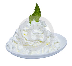 Mint Leaf in Whipped Cream