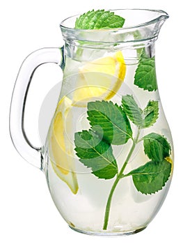 Mint lemon detox water pitcher