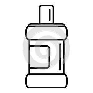 Mint mouthwash icon outline vector. Dental wash