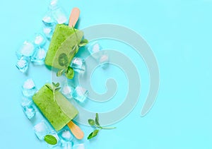 Mint refreshing popsicles