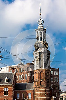 The Mint Tower located at the Muntplein square in Amsterdam