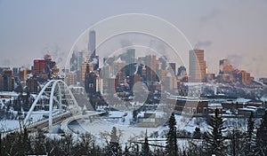 Minus 30C  cold winters morning  in Edmonton Alberta photo