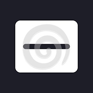 Minus dark mode glyph ui icon