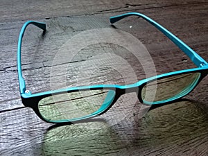 Blue glasses when I first bought photo