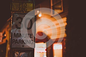 30 minute parking sign