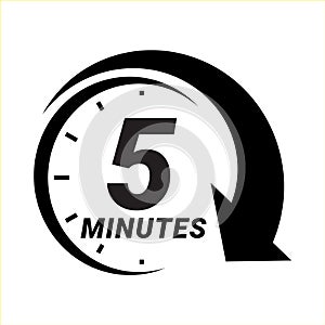 Minute timer icons. sign for ten minutes.