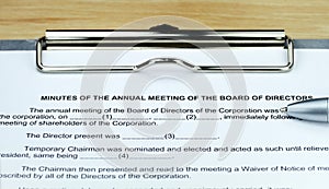 Minutes Of The AGM photo