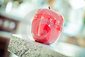 25 Minutes - Red Kitchen Egg Timer In Apple Shape