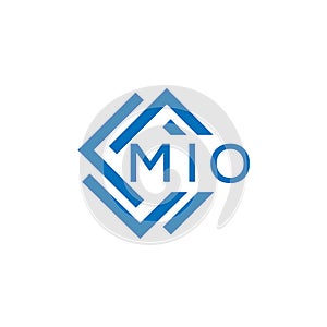 MIO letter logo design on white background. MIO creative circle letter logo concept.