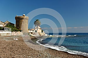 Miomo Beach at Coast of Cap Corse, France