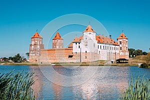 Mir, Belarus. View Of Mir Castle Complex, Ancient Monument, Unesco