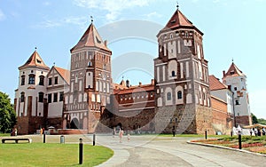 Mir Castle, western facade view, Mir, Hrodna Region, Belarus