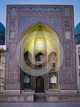 Mir-i-Arab Medressa from Kalon Mosque - Bukhara photo
