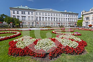Mirabell Gardens and Mirabell Palace, Salzburg Austria.