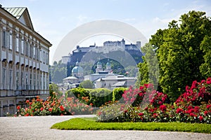 Mirabell gardens in salzburg