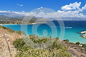 Mirabello bay at Crete island in Greece