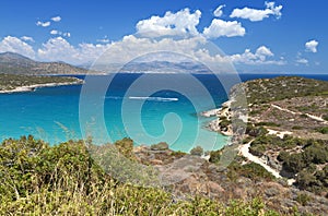 Mirabello bay at Crete island in Greece