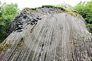 Zázrak prírody, čadičový kamenný vodopád, Somoska, Slovensko