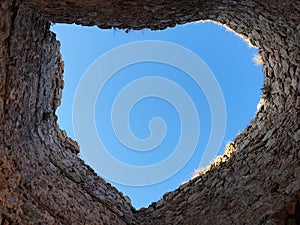 Miracle sight of a natural heart-shaped hole in the cave