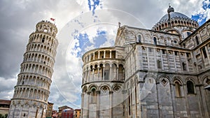 Miracle Square, Cathedral Duomo and Leaning Tower of Pisa, Tuscany, Italy