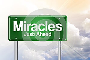 Miracles Green Road Sign