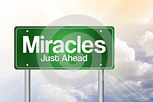 Miracles Green Road Sign photo