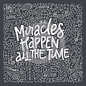 Miracles Lettering Quote