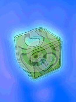 Miraculous Green Dice Abstracted photo