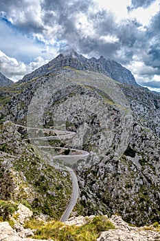 Mirador Coll de Reis, Nudo de Corbata, Serra de Tramuntana mountain Balearic Islands Mallorca Spain photo