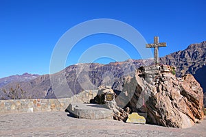 Mirador Cruz del Condor in Colca Canyon, Peru photo