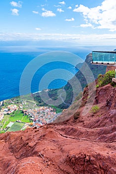 Mirador de Abrante overlooking Agulo village at La Gomera, Canary Islands, Spain