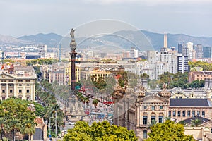 Mirador de Colom in Barcelona, Spain