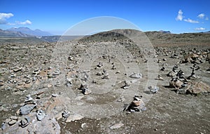 Mirador de los Andes, Highland View Point for the Surrounding Volcanoes on Patapampa Pass, Arequipa, Peru photo