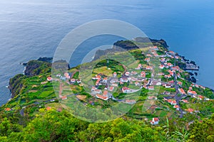 Miradouro da Faja do Ouvidor at Sao Jorge island in Portugal photo