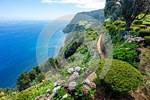 Miradouro de Sossego viewpoint, Sao Miguel Island, Azores, Portugal photo