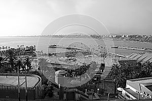 Miraflores Bay, Lima, Peru - Black & White Image