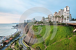 Miraflores, Lima, Peru. Urban landscape