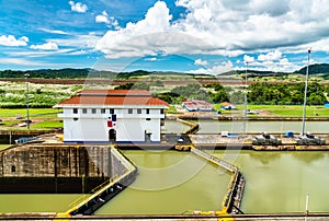 Miraflores Locks on the Panama Canal