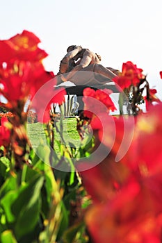 Miraflores, Peru, The Kiss. Great sculpture in the Parque del Amor, next to the Pacific Ocean, in the Lima district